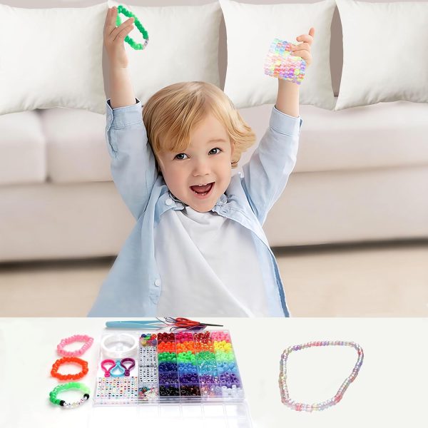 LIS HEGENSA Pony Beads Bulk,Kandi Beads for Necklace Jewelry Making Hair Braiding,Bracelets Making Kits,Hair Bead,Bracelet Beads,Plastic Beads for Crafts Braids Girls(24 Color,1000PCS) - Image 6