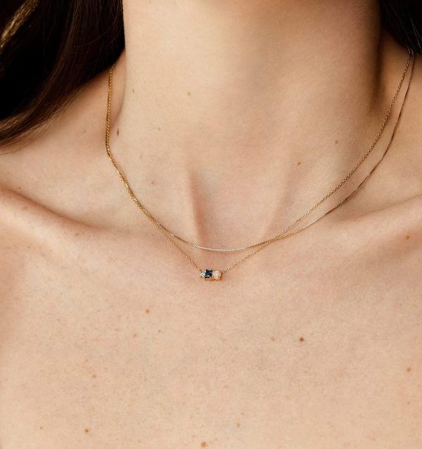 Minimalist Thin Gold Chain 18K Gold Thin Box Chain Necklace Short Small Gold Chain Choker Necklaces for Women - Image 3