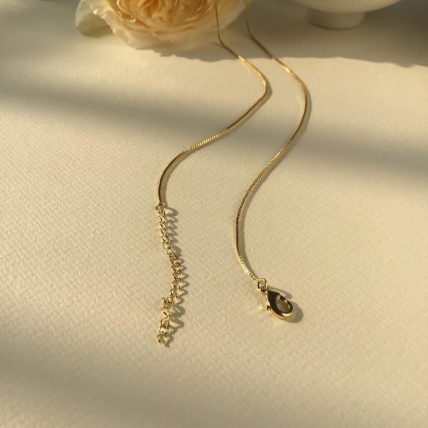 Minimalist Thin Gold Chain 18K Gold Thin Box Chain Necklace Short Small Gold Chain Choker Necklaces for Women - Image 8