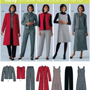 Simplicity 4789 Easy-to-Sew Plus Size Pants, Vest, Jacket and Jumper Sewing Pattern for Women by In K Design, Sizes AA (10 -18)