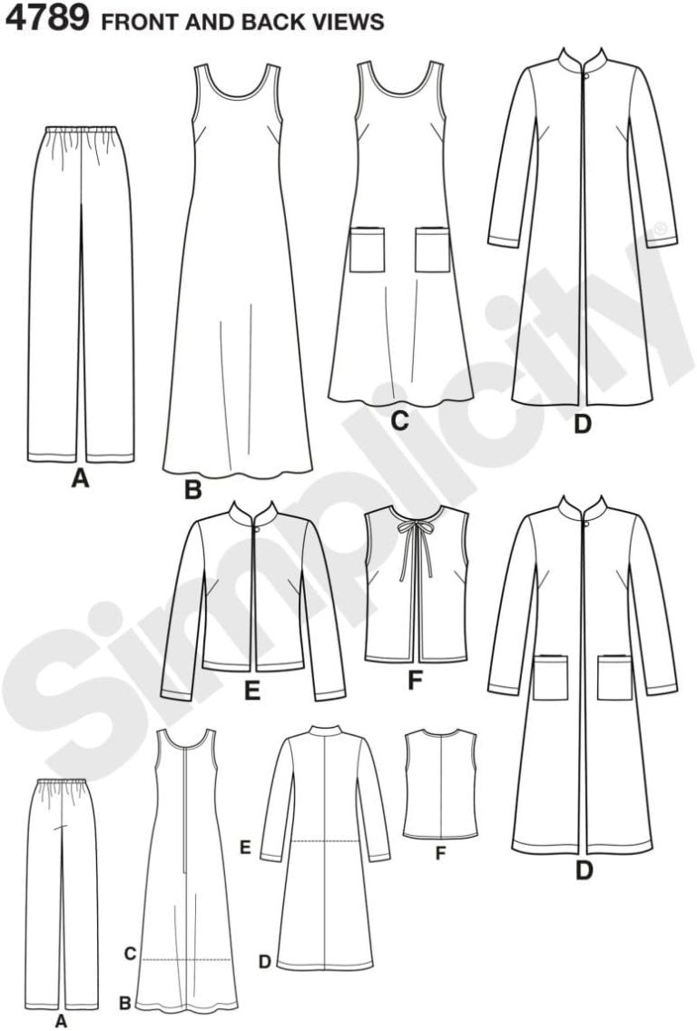 Simplicity 4789 Easy-to-Sew Plus Size Pants, Vest, Jacket and Jumper Sewing Pattern for Women by In K Design, Sizes AA (10 -18)
