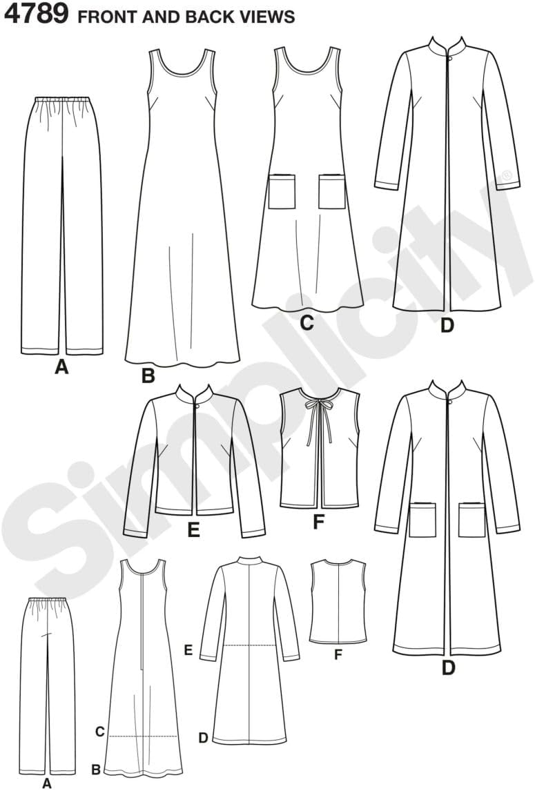 Simplicity 4789 Easy-to-Sew Plus Size Pants, Vest, Jacket and Jumper Sewing Pattern for Women by In K Design, Sizes AA (10 -18)