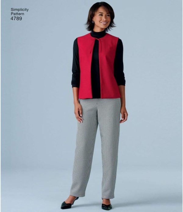 Simplicity 4789 Easy-to-Sew Plus Size Pants, Vest, Jacket and Jumper Sewing Pattern for Women by In K Design, Sizes AA (10 -18) - Image 6